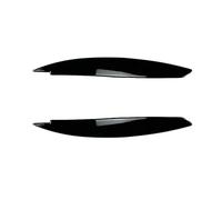 Lip Spoiler para Serie 1 E87 E88 E81 E82 Párpados Cejas 2 Uds Cubiertas Tapa Ojo Faro Coche Embellecedor Negro Fibra Carbono ABS Alerón Delantero
