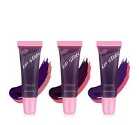 Lip Stain Peel Off, paquete de 3 unidades, resistente al agua, de larga duración, exfoliante de alta pigmentación, acabado mate, previene la transferencia de tinta, exfoliación de labios, con