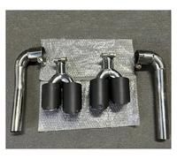 Lip Wing Spoiler para Geely para Monjaro 2021 2022 2023 para Difusor Parachoques Trasero Splitter Bodykit Doble Salida Tubo Escape Accesorios Carbono Negro(Carbon Pipe)