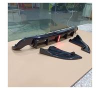 Lip Wing Spoiler para Volvo para S60 para V60 Sedan 4 Puertas 2014 15 16 17 18 Coche Difusor Parachoques Trasero Divisor Labios Delantal Bodykit Tuning Exterior(Glossy Black)