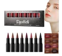 Lipbyers Lápiz, lápices labiales, 8 colores de lápiz labial gradiente, Juego de maquillaje a prueba de manchas, cosméticos de labios con múltiples usos múltiples para mujeres