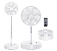 LIPETY Ventilador de Pie Oscilante Portátil Plegable Bateria Recargable USB C Pequeño Mesa Ventiladores con Control Remoto, Ventoinha Pedestal Silencioso para Hogar Dormir Oficina Viaje