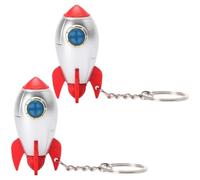 Lipfer 2 Uds Llavero De Cohete con Luz Led Llavero De Avión Llavero De Dibujos Animados con Sonido para Bolso Dijes para Bolso Llaves De Coche Regalo De Cumpleaños para Niños