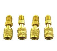 Lipfer 4pcs R410 Adaptador Femenino 5/16 "SAE Macho 1/4" SAE Y Macho 5/16 "SAE Hembra 1/4" SAE para R410 R32 R22 Válvula Núcleo