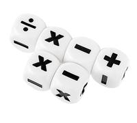 Lipfer 6 Piezas De Enseñanza De Dados, Operación Matemática Dice para Matemáticas.