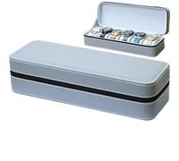Lipfer Caja De Reloj Portátil con 6 Ranuras, Almacenamiento De Exhibición De Relojes con Cremallera, Estuche De Coleccionista De Relojes De Viaje para Viajes De Negocios Y Regalo