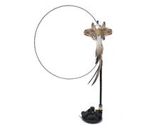 Lipfer Cat Bird Toys 1 Set Simulation Interactive Interactive Cat Toy Feather Feather Bird with Bell Stick Toy para Gatito Jugando Teaser Wand Juguete