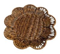 Lipfer Cesta De Frutas Tejida De Ratán, Bandeja para Servir Pan, Cestas De Almacenamiento Decorativas para Mesa, Encimera, Cuencos para Aperitivos