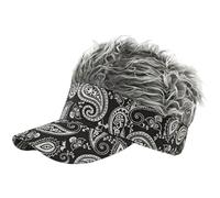 Lipfer Gorra con Visera para Hombre con Pelos Postizos, Sombrero con Visera Y Pelucas con Pinchos, Sombreros para, Pelucas, Gorras De Béisbol Y Gorras De Golf.