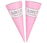 Lipfer Taza De Cono De Nieve, De Cono De Helado, Funda De Papel Desechable, Suministros De Embalaje para Postres, Sorbete De Granizado De Hielo Afeitado, 100 Uds.