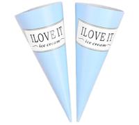 Lipfer Taza De Cono De Nieve, De Cono De Helado, Funda De Papel Desechable, Suministros De Embalaje para Postres, Sorbete De Granizado De Hielo Afeitado, 100 Uds.
