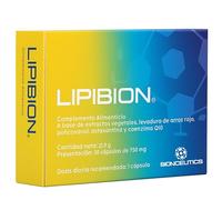LIPIBION® Complemento 100% Natural para Controlar el Colesterol y Triglicéridos | con Levadura Arroz Rojo, Astaxantina y Coenzima Q10 | Protege el Corazón e Higado | 30 comprimidos naturales