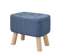 LIPJIA Banco Rectangular Azul Moderno, versátil, con cojín para sofá, Elegante Taburete de tocador para Dormitorio, reposapiés para Entrada, Sala de Estar y Patio (25 x 40 x 28 cm)