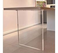 LIPJIA Patas para Mesas Patas de acrílico Transparente para Muebles, de 75 cm de Alto, Ideales para Escritorio, Mesa de Centro, Armario, Pata de Repuesto, diseño Moderno Transparente (50 x 70 cm).