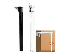 LIPJIA Patas para Mesas Patas de Mesa Plegables Ajustables de Aluminio Resistente con Mecanismo de Bloqueo (71 cm x 110 cm), diseño telescópico, Pata única, Blanco/Negro