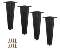 LIPJIA Patas para Mesas Patas Gruesas para Muebles, Patas de Mesa Ajustables, Patas de sofá Antideslizantes, para baño, Mesa y Armario, Estilo Sencillo, Negro/Dorado, 12 cm
