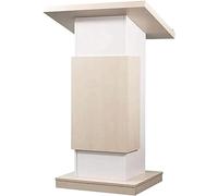 LIPJIA Podio Podio de Madera con Soporte para podio con Ruedas, atriles, púlpitos de Iglesia, Mesa inclinable, atriles de diseño, podio para Profesores de Escuela (Color: Blanco)