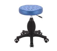 LIPJIA Taburete de peluquería Profesional para Salones de Belleza y barberías, Ajustable y Giratorio (Azul)