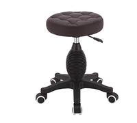 LIPJIA Taburete de peluquería Profesional para Salones de Belleza y barberías, Giratorio y Firme, Ideal para Corte de Pelo y manicura (marrón)