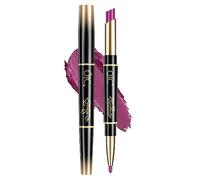 Lipliner Lipstick De Doble Cabeza Lipliner 2 En 1 Mate Mate Superficie Impermeal Al Agua, No Se Desvanece, No LáPiz Labial Taza De Larga DuracióN Labial Color Maquillaje LíQuido