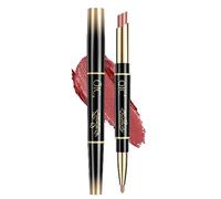 Lipliner Lipstick De Doble Cabeza Lipliner 2 En 1 Mate Mate Superficie Impermeal Al Agua, No Se Desvanece, No LáPiz Labial Taza De Larga DuracióN Labial Color Maquillaje LíQuido