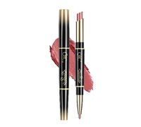 Lipliner Lipstick De Doble Cabeza Lipliner 2 En 1 Mate Mate Superficie Impermeal Al Agua, No Se Desvanece, No LáPiz Labial Taza De Larga DuracióN Labial Color Maquillaje LíQuido