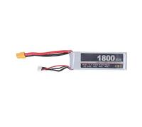 Lipo Battery Pack 11.1V 1800mAh 25c para Aviones de Aviones RC, Potente Rendimiento de Rendimiento rápido diseño de Vuelo liviano Tiempo de Vuelo Largo (XT60)