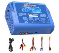 Lipo - Cargador RC 80W 6A para LiPo/Li-Ion/Life/LiHV (1-6S), NiMH/NiCd(1-15S), PB (2-20V), RC Balance Charger con XT60/T Plug/Tamiya/EC5/Cocodrilo Clip