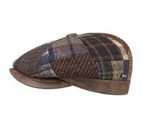 LIPODO Gorra City BIC Patchwork Hombre - Made in Italy Gorro Ivy de Lana Invierno con Visera, Forro, Visera otoño/Invierno - 61 cm Multicolor