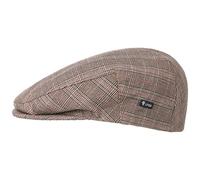 LIPODO Gorra con Cuadros Devron Hombre - Made in Italy de algodón Gorro Ivy Visera, Forro Verano Primavera/Verano - 61 cm Beige