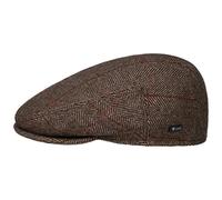 LIPODO Gorra Estampado a Cuadros - Gorra con Lana Forrada - Made in Italy - Tallas 49-61 cm - Gorra de Hombre con Pico - Gorra otoño/Invierno Beige 55 cm