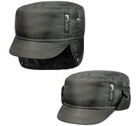 LIPODO Gorra Militar con Orejeras Piumino Hombre - de Invierno Visera, Orejeras, Forro otoño/Invierno - M (56-57 cm) Verde Oliva