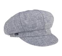 LIPODO Gorra Newsboy Herringbone Mujer - Made in Italy de Verano Baker Boy algodón con Visera, Visera Primavera/Verano - Talla única Azul