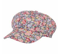 LIPODO Gorra Newsboy Little Flowers Mujer - de Verano Flores Sol con Visera, Cerrado por atrás Primavera/Verano - S (55-56 cm) Azul Oscuro