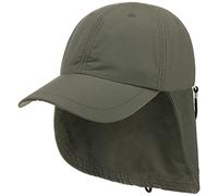 LIPODO Gorra Supplex con Cubrenuca Mujer/Hombre - de Sol Lluvia Verano Visera Primavera/Verano - XL (59-60 cm) Verde Oliva