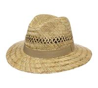 LIPODO Sombrero Paja Classic Traveller Hombre - Made in Italy de Verano Playa con Banda Grosgrain Primavera/Verano - S (54-55 cm) Natural