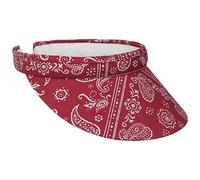 LIPODO Visera Paisley Mujer - Gorra de Sol con Verano Primavera/Verano - Talla única Rojo