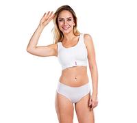 LIPOELASTIC PI Super Variant - Sujetador postoperatorio - Copas de algodón sin costuras con cierre frontal ajustable de gancho y ojo