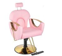 LipomA 1Sillón Profesional De Peluquería, 360º Giratoria con Base Fijo De Metal, Altura Regulable,Capacidad 200KG Sillón De Barbero para SPA Belleza,Rosado
