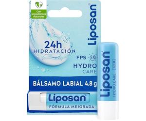 Liposan Hydro Care FPS 15 (1 x 4,8 g), cacao de labios con 24 horas de hidratación, bálsamo labial con protección solar, bálsamo hidratante para unos labios bonitos y suaves