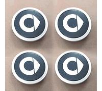 LIPPSY Tapacubos 4 PCS 59mm para Smart 451 453 Tapacubos de Centro de Rueda de Coche Cubierta de Llantas de Estilo Automático Insignia Emblema Pegatina Tapas de Cubo de Rueda