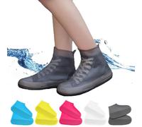 Lipski Affectionk Anti-Slip Waterproof Shoe Covers, Silicone Shoe Covers, Reusable Non-Slip Rubber Rain Shoe Cover Cycling Shoe Protectors Outdoor, Waterproof Shoe Covers (Black,XL)