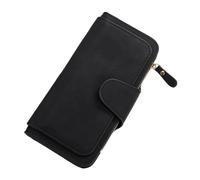 Lipski Retro Glamorous Multiple Slots Women Wallets, Clutch Card Holder Phone Checkbook Organizer, PU Leather Trifold Wallets (B,One Size)