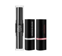 Lipstick and Liner Set, 3x Long Lasting Waterproof Sweatproof Pigment Combo, Matte Gloss Beauty Cosmetic Pencil Kit for Women Girls Teens Travel Party Gift Makeup Look