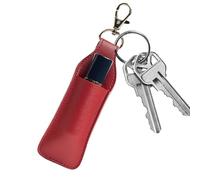 Lipstick Holder Keychain, Lip Balm Keychain Pouch, Leather Lipstick Holder, Portable Lip Balm Pouch, Lip Gloss Keychain, Lipstick Case Keyring, Small Lipstick Pouch, Lipstick Case for Purse, rojo,