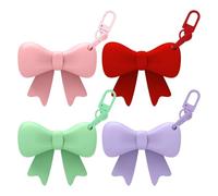 Lipstick Holder Keychain, Portable Silicone Lip Balm Ring, Anti Loss Cosmetic Keyring Charm, Compact Travel Makeup Organizer Clip for Purse Bag Backpack Holiday Birthday Teacher Women 7.1x6x2.3cm