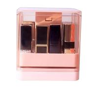 Lipstick Organizer, Perfume Holder, Makeup Container, Multicompartment Storage Transparent Compact Design for Bathroom Vanity and Travel Use, 5.2x4.69x4.69 Inches