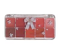Lipstick Palette,10 Colors Lip Makeup, Waterproof Jelly Tinted Gloss, Soft Long-Lasting Rich Pigment Beauty Kit Compact Case Moisturizing For Women Ladies, 15g