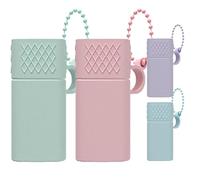 Lipstick Protector Travel,1,57 x 1,3 x 4,17 in, Lips Balm Holder, Lipstick Organizer, Lip Gloss Pouches for Fingernail, and Cosmetic Storage (Multi), multicolor, Se référer au descriptif, 4 unidades