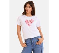 Lipsy Camiseta 'Wear It With Love' oro / rosa / rojo / blanco XS oro / rosa / rojo / blanco